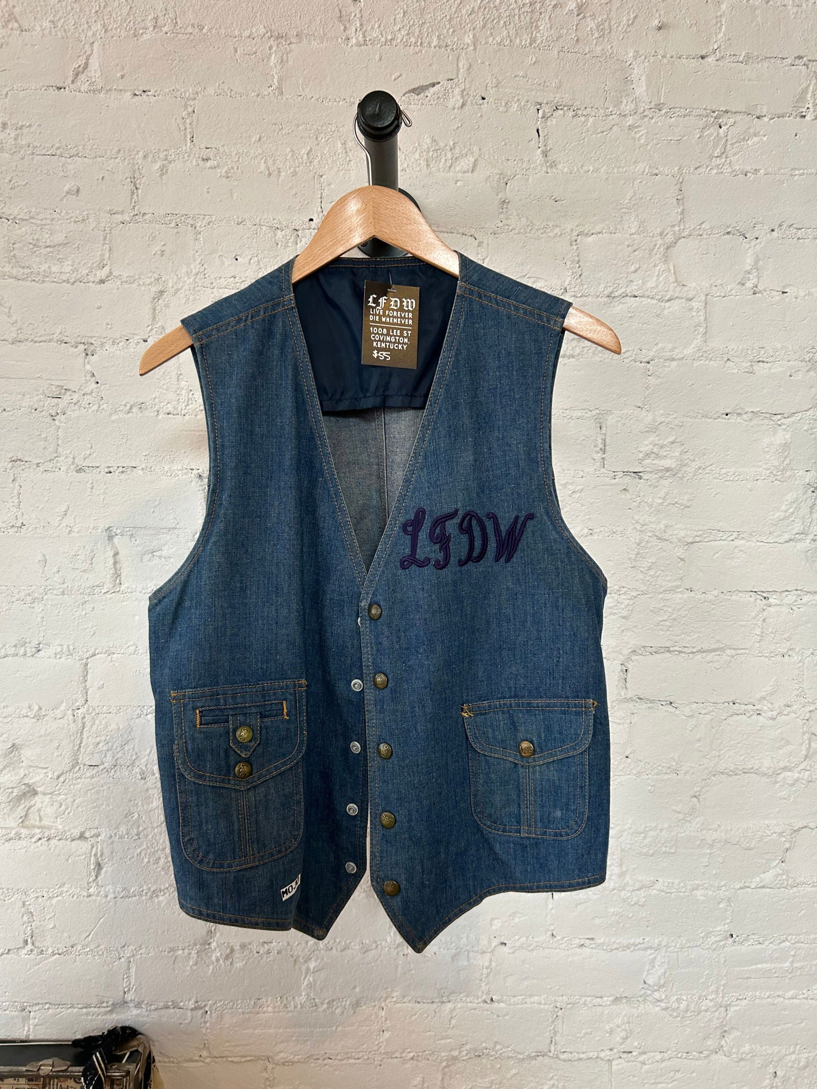 Lee Ride To Live Denim Vest Size - L - LFDW