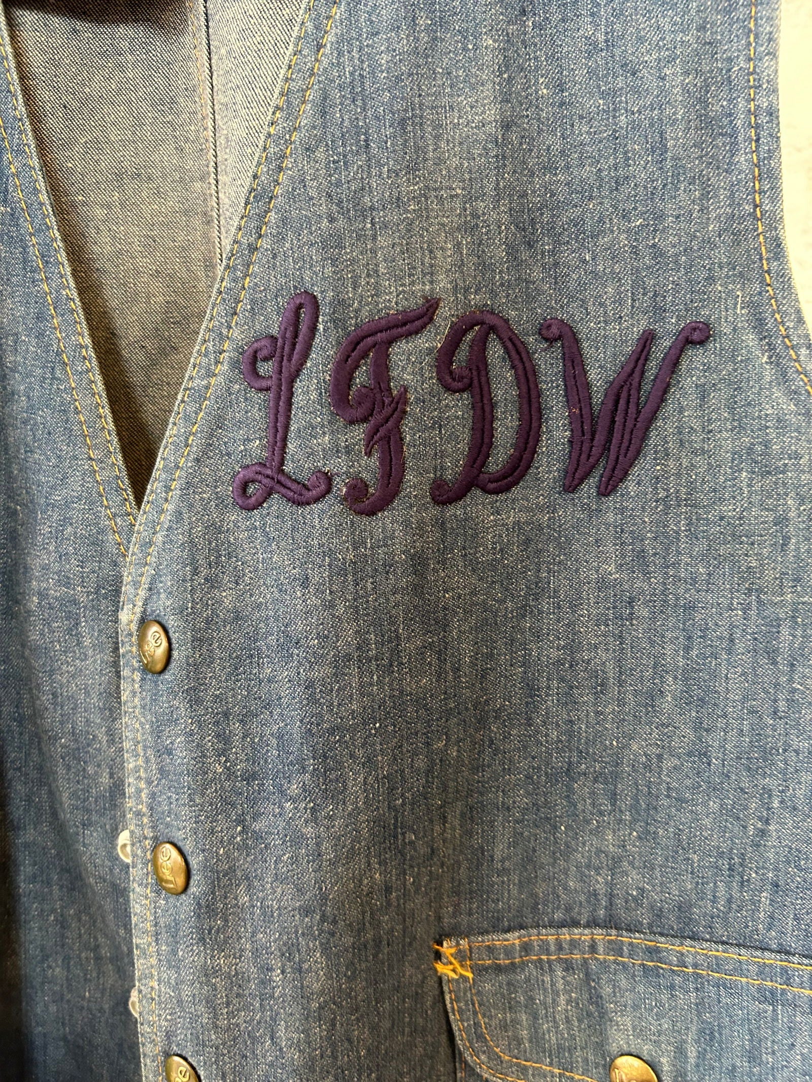 Lee Ride To Live Denim Vest Size - L - LFDW
