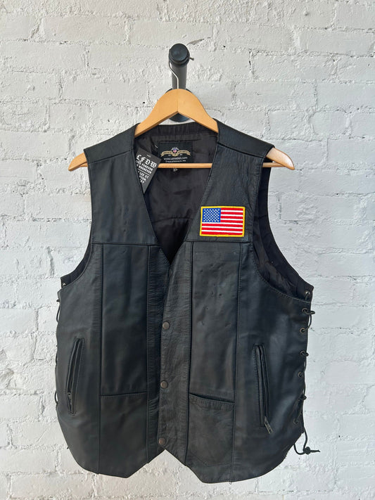 Medals of America Leather Vest Size - XL - LFDW