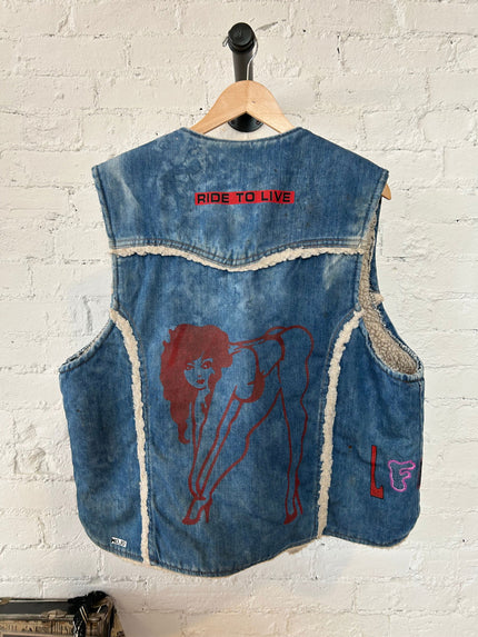 Girl Denim Vest Size L/XL - LFDW