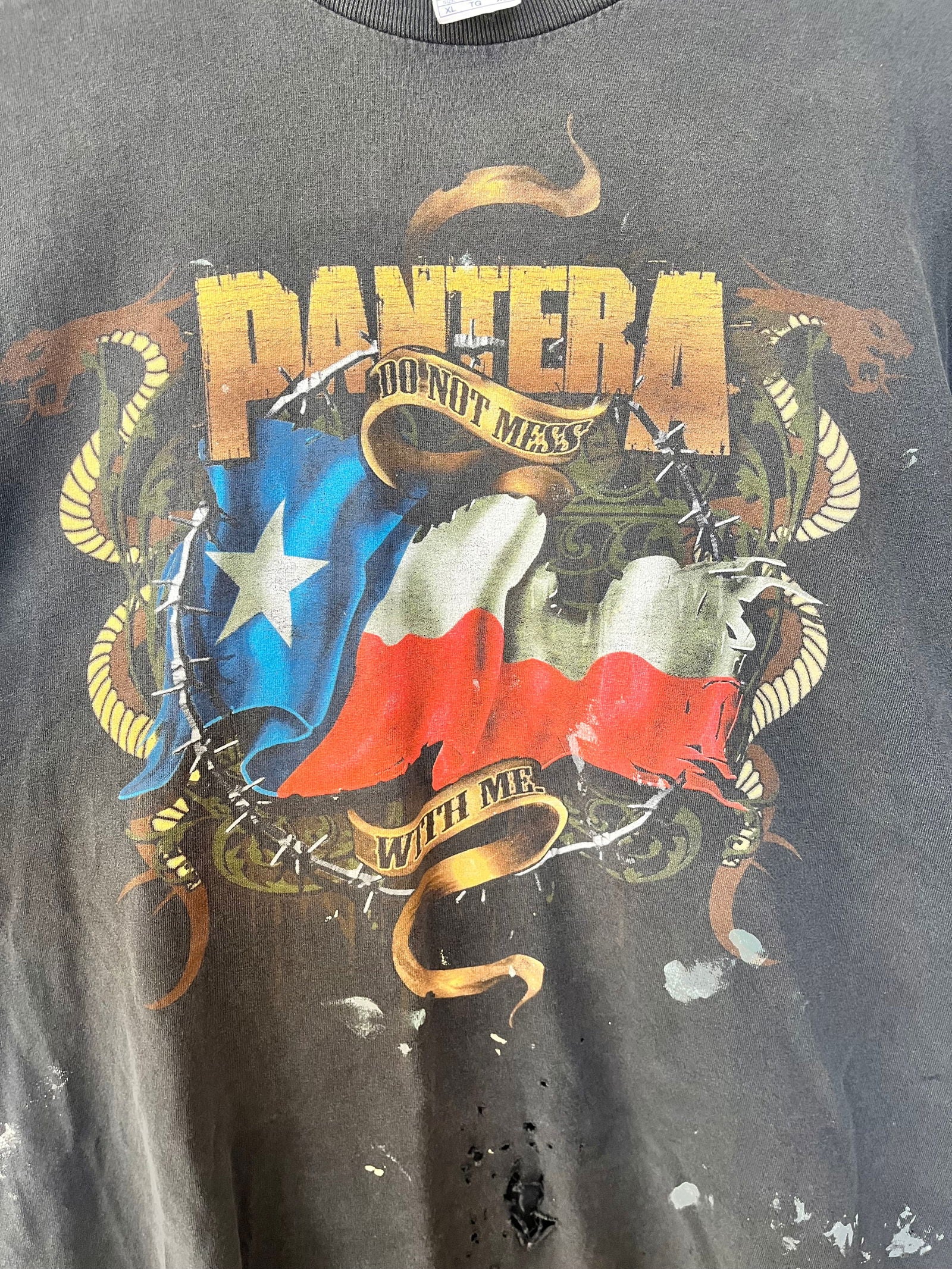 Y2K Distressed Pantera Don’t Mess With Me Tee Size - XL - LFDW