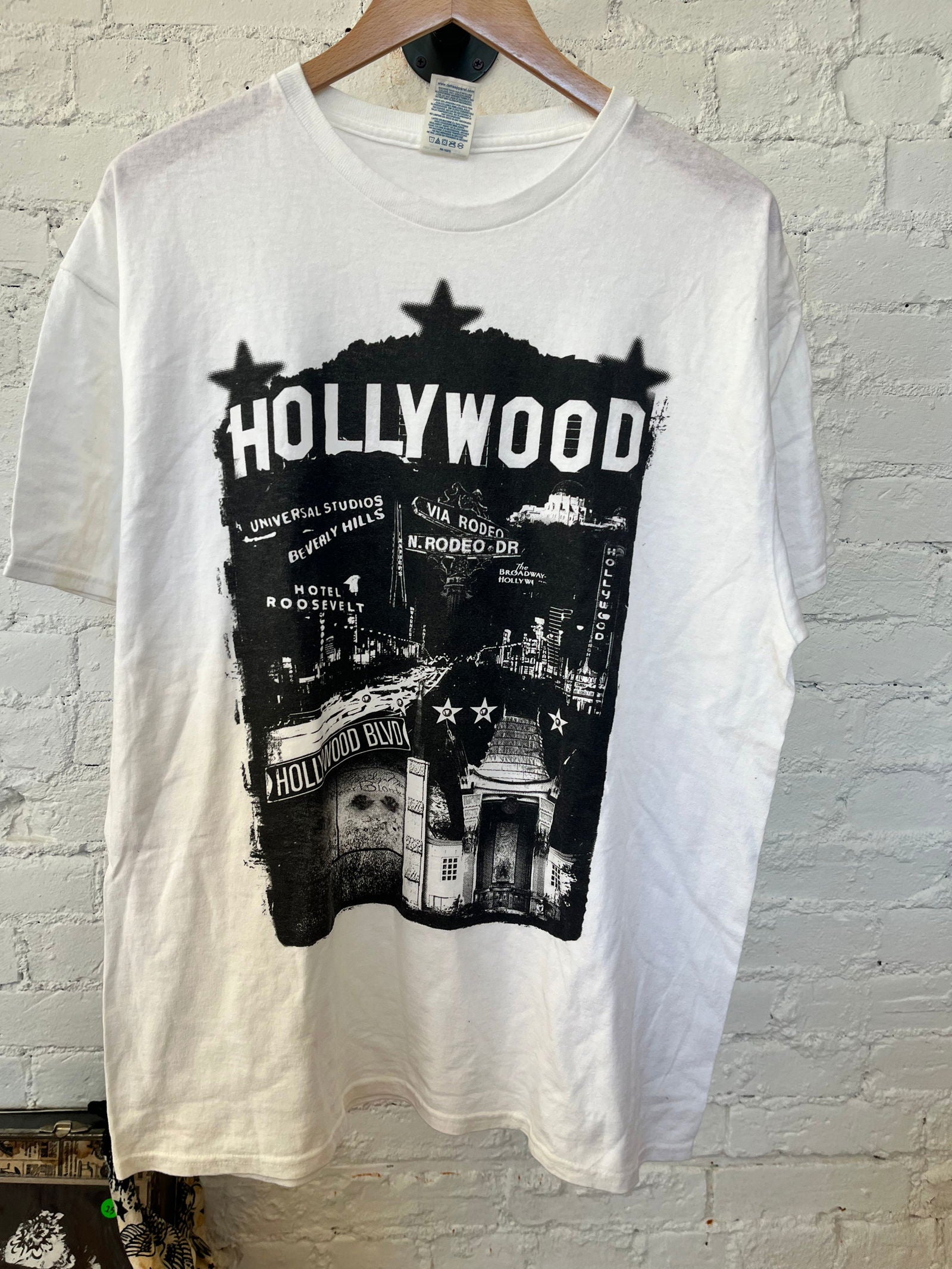 Y2K Graphic Hollywood Tee Size-XL - LFDW