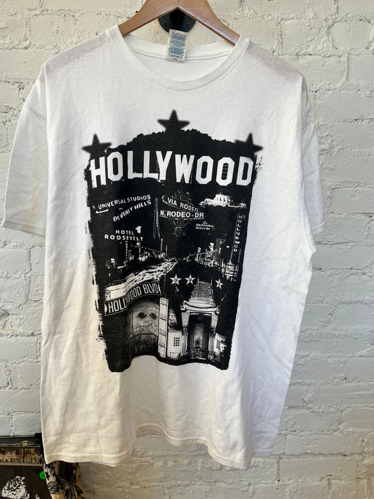 Y2K Graphic Hollywood Tee Size-XL - LFDW