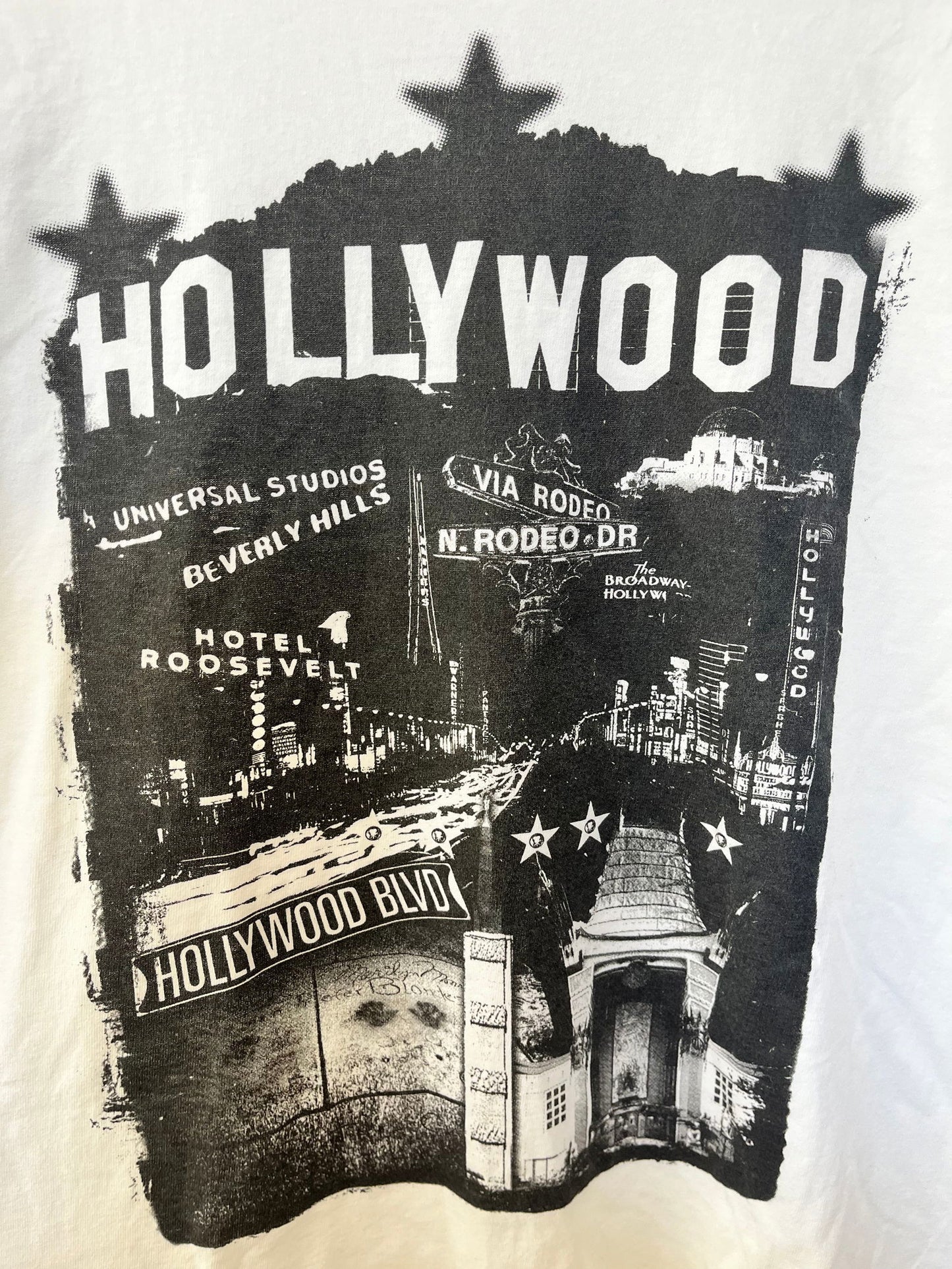 Y2K Graphic Hollywood Tee Size-XL - LFDW
