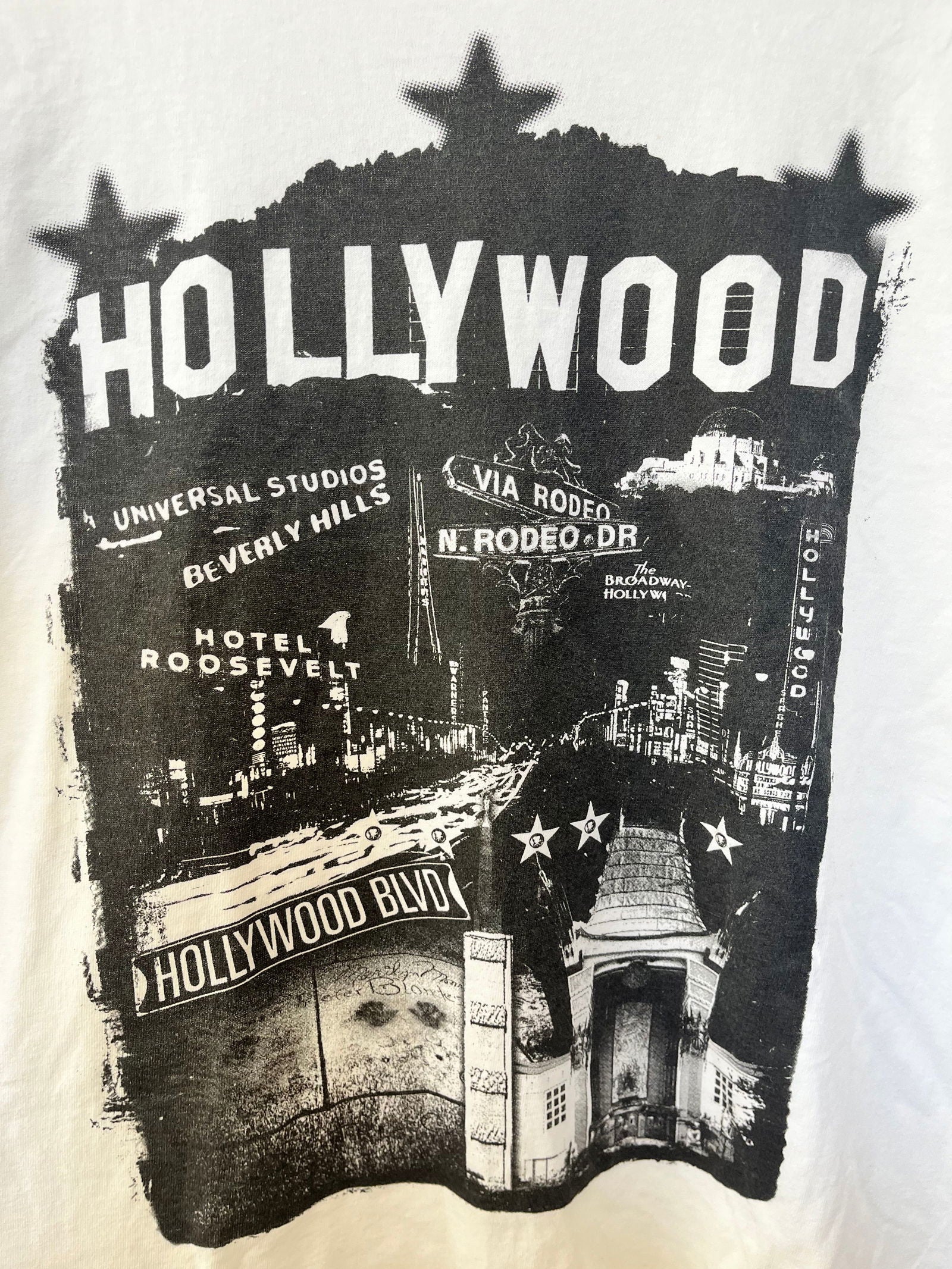 Y2K Graphic Hollywood Tee Size-XL - LFDW