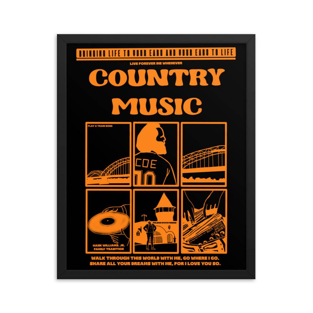 Country Music Framed Poster