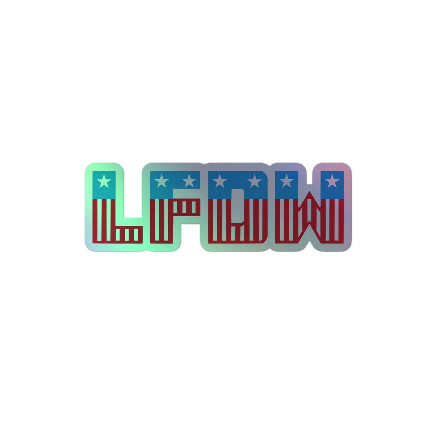 Holographic LFDW Flag Sticker