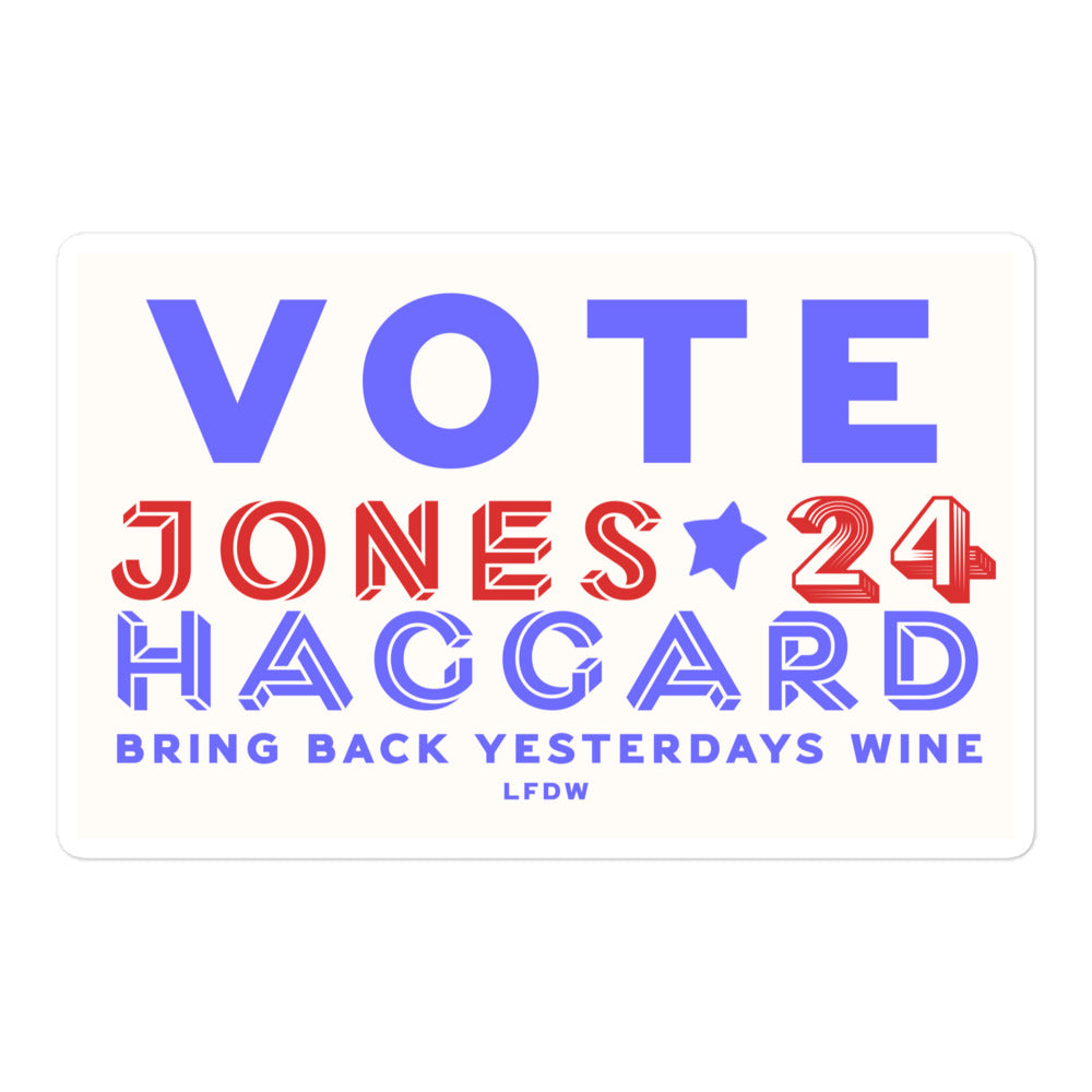 Jones/Haggard '24 Sticker