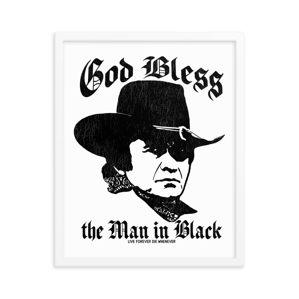 God Bless the Man in Black Framed Poster
