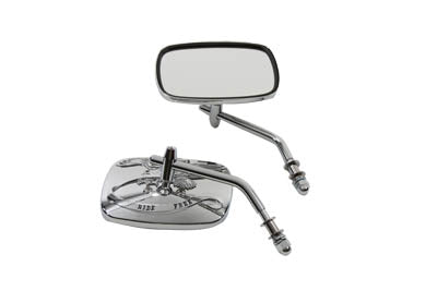 Ride Free Mirror Set Chrome