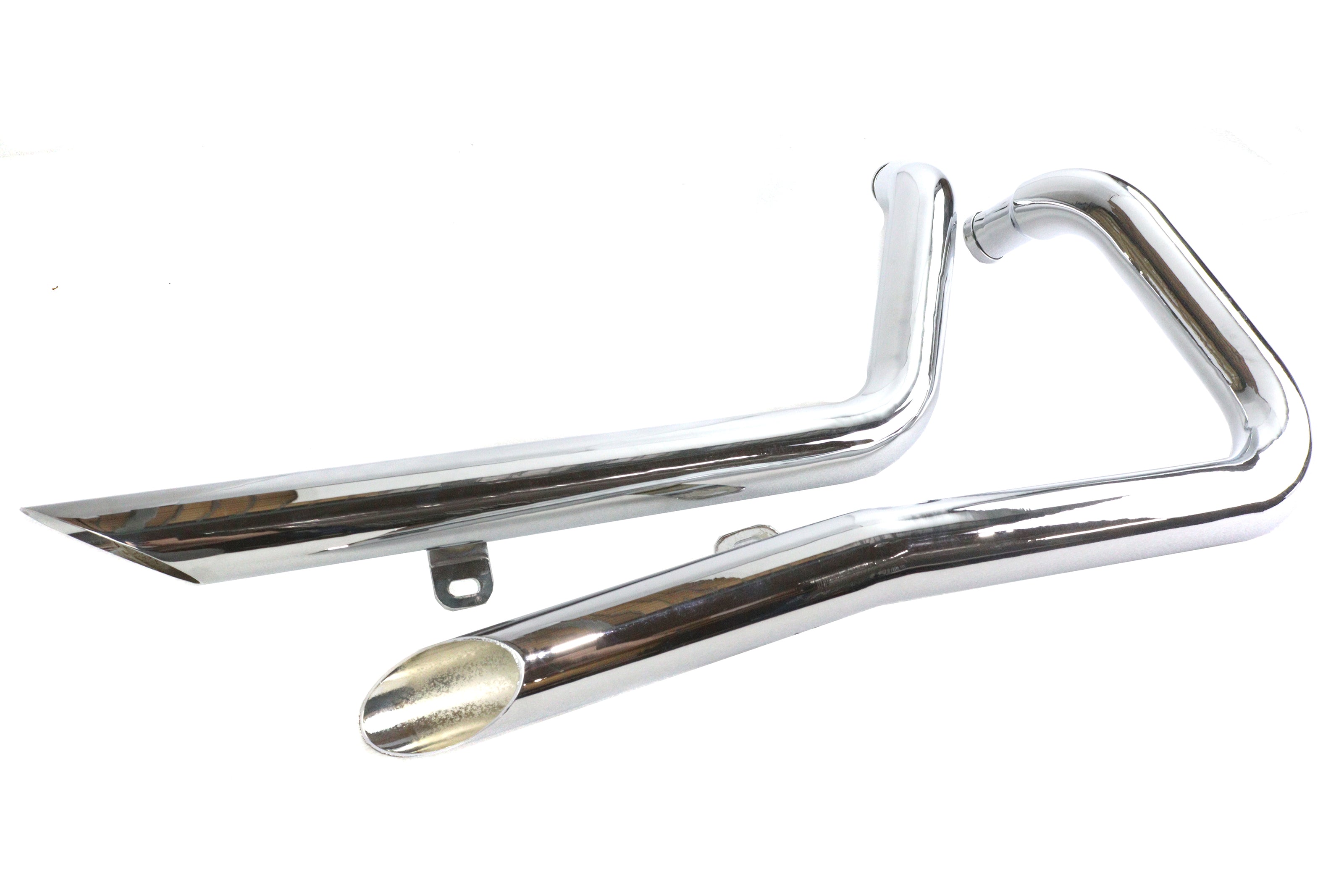 Exhaust Drag Pipe Set Side Slash Style